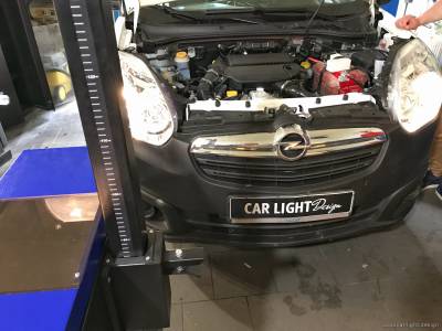 Результат регулировки галогенных фар Opel