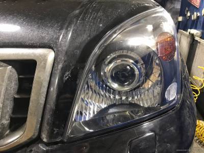Оптика Toyota Prado 120 с установленной билинзой 3.0 дюйма