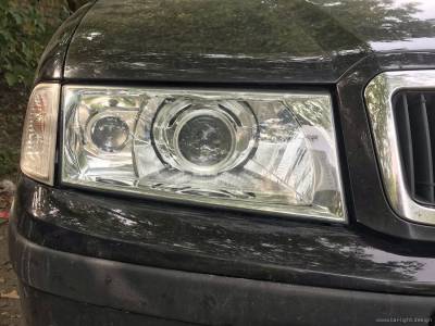 Восстановленные фары Skoda Octavia A5