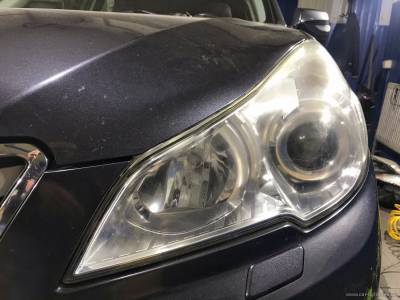 Оптика Subaru Outback после полировки стекла