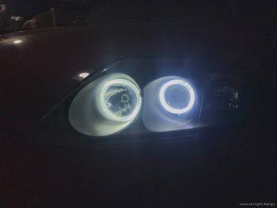 Ангельские глазки в фарах Hyundai Tiburon