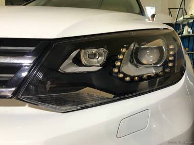Мутный модуль света фары VW Touareg
