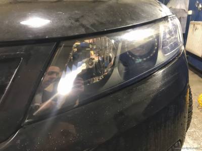 Новые стекла на фарах KIA