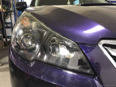 Отреставрированные фары Subaru Legacy