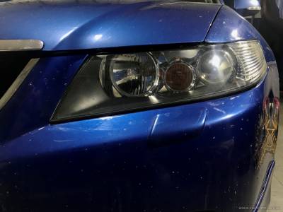 Фара Honda Accord 7 после полировки стекла фары