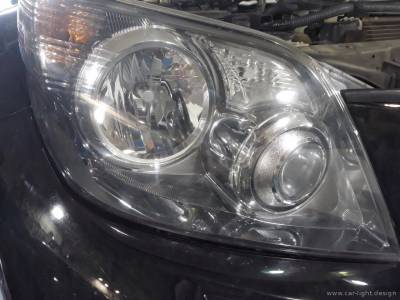 Фары Toyota Prado 150 до покраски масок в черный матовый цвет