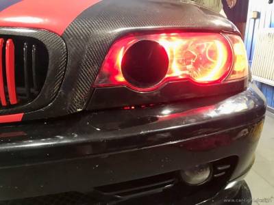 Переделанная фара BMW e46