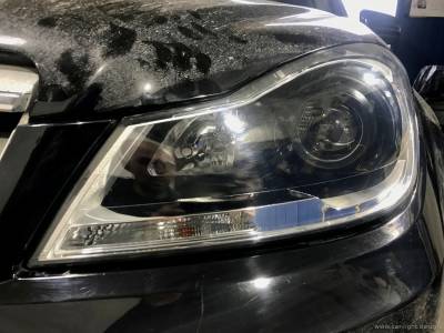 Биксеноновые линзы в ближнем свете галогеновых фар Mercedes-Benz