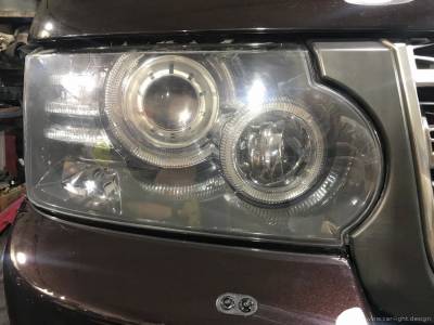 Фары Range Rover Vogue после профилактики