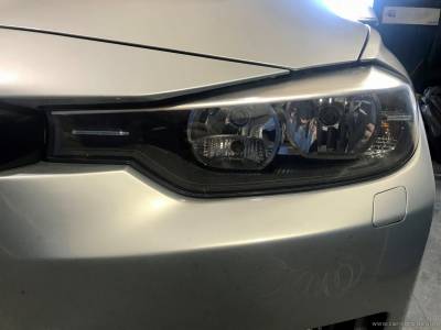 Галогенная фара BMW F30 до установки биксеноновой линзы