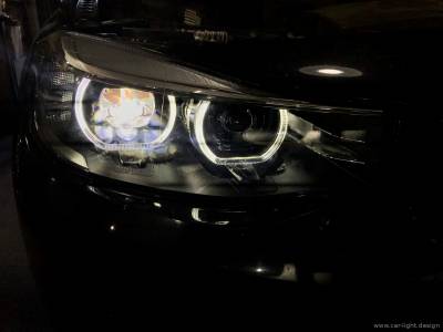 Установленная фара BMW с Led технологиями