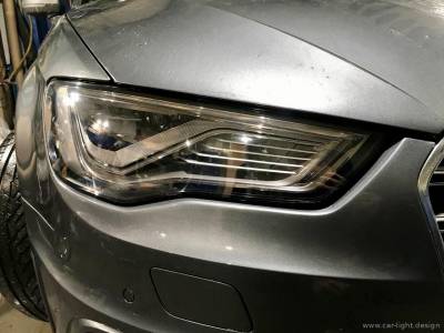 Фара Audi S3 после замены стекла