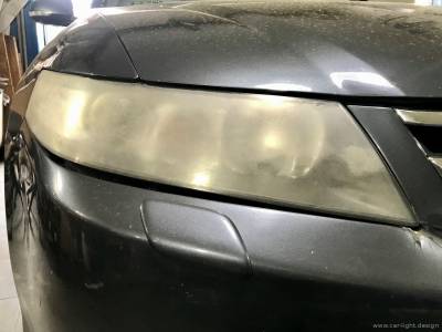 Стекло фары Honda Accord 7 до полировки