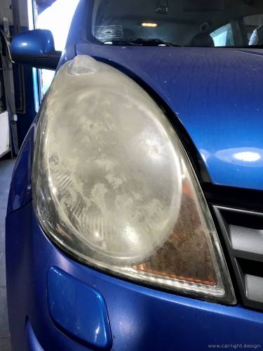 Стекло фары Nissan Note до полировки