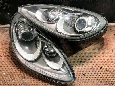 Оптика Porsche Cayenne до чистки и замены масок